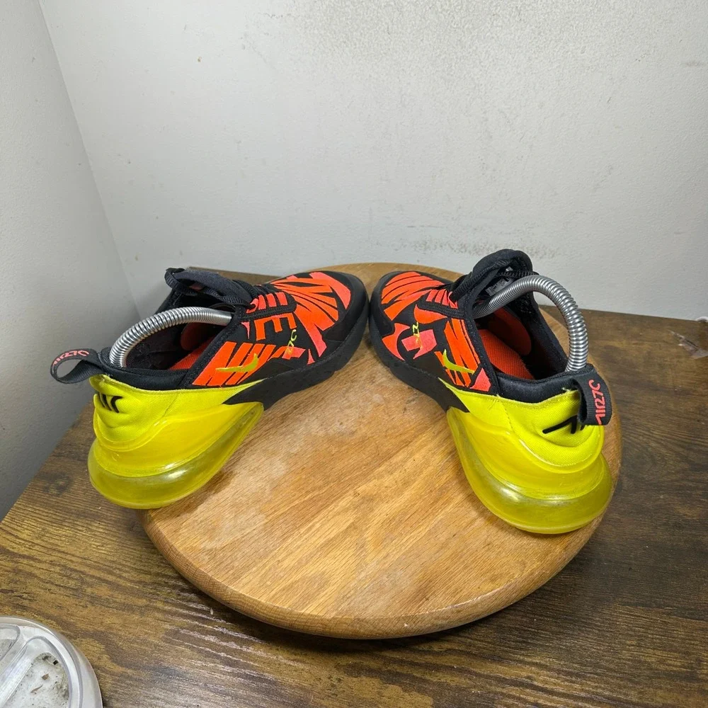 Nike Air Max 270 Black Bright Crimson Yellow AV4076-001 Womens 6.5 5Y